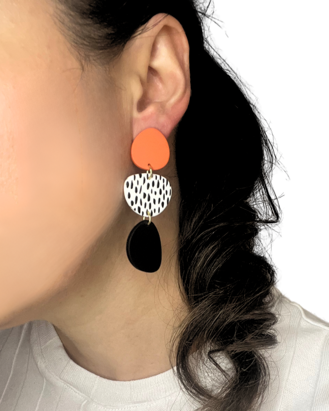 Spotted Sunset Earrings Model